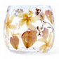 Natural Floral Glass - Straight Candle Holder - Rosa - (8x8cm) - Luna Panther