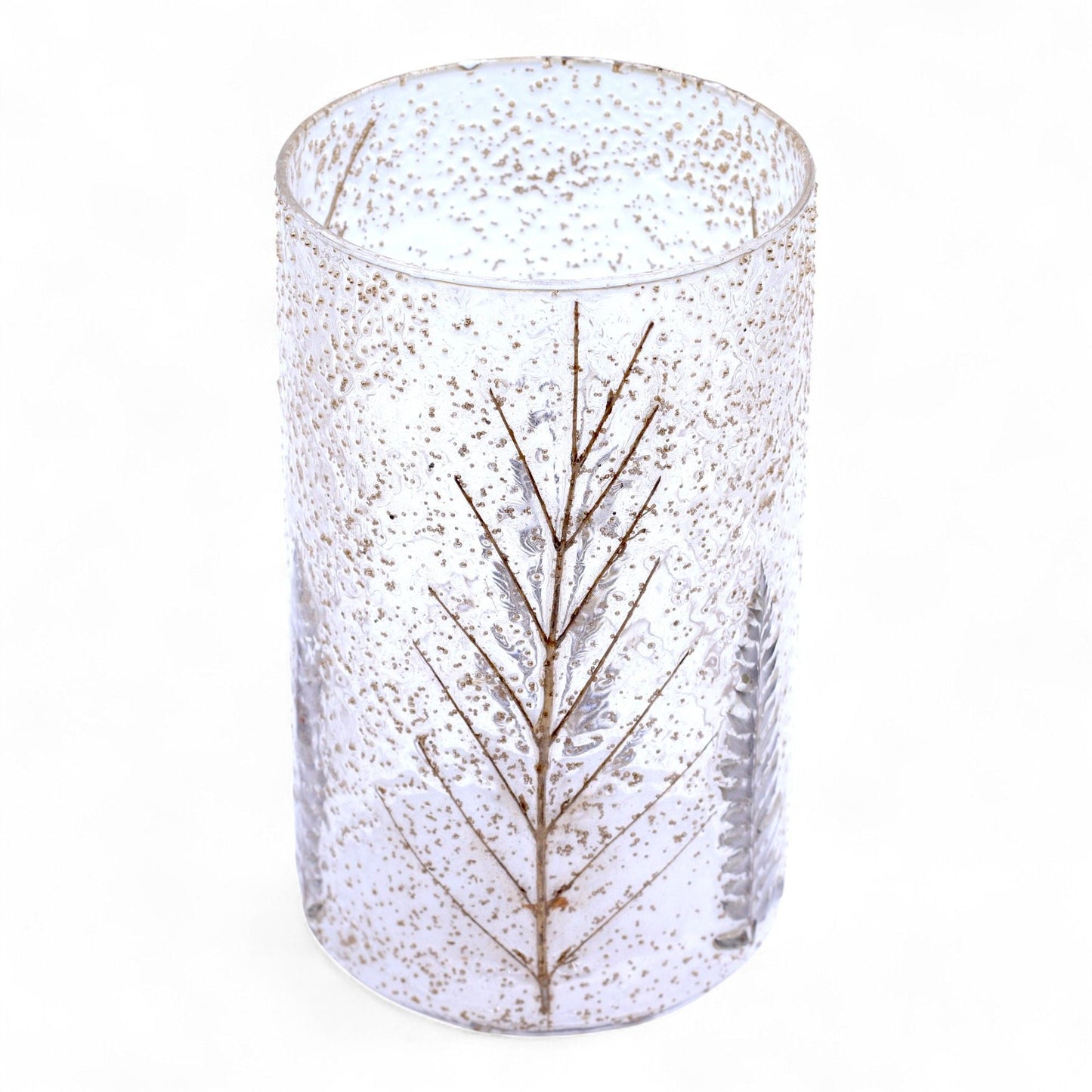 Natural Floral Glass - Tall Vase Candle Holder - Pino - (19x11cm) - Luna Panther