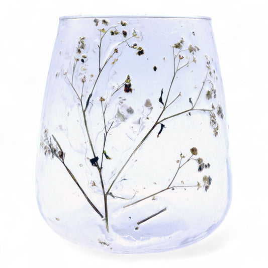 Natural Floral Glass - Vase Candle Holder - Margarita - (12x11cm) - Luna Panther alternate view