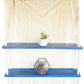 Natural Macrame Hanging Shelves - Blue - Luna Panther