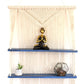 Natural Macrame Hanging Shelves - Blue - Luna Panther