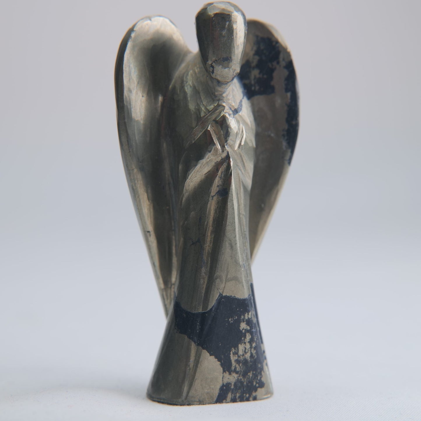 Natural Pyrite Angel Carving 161g 80mm - Luna Panther