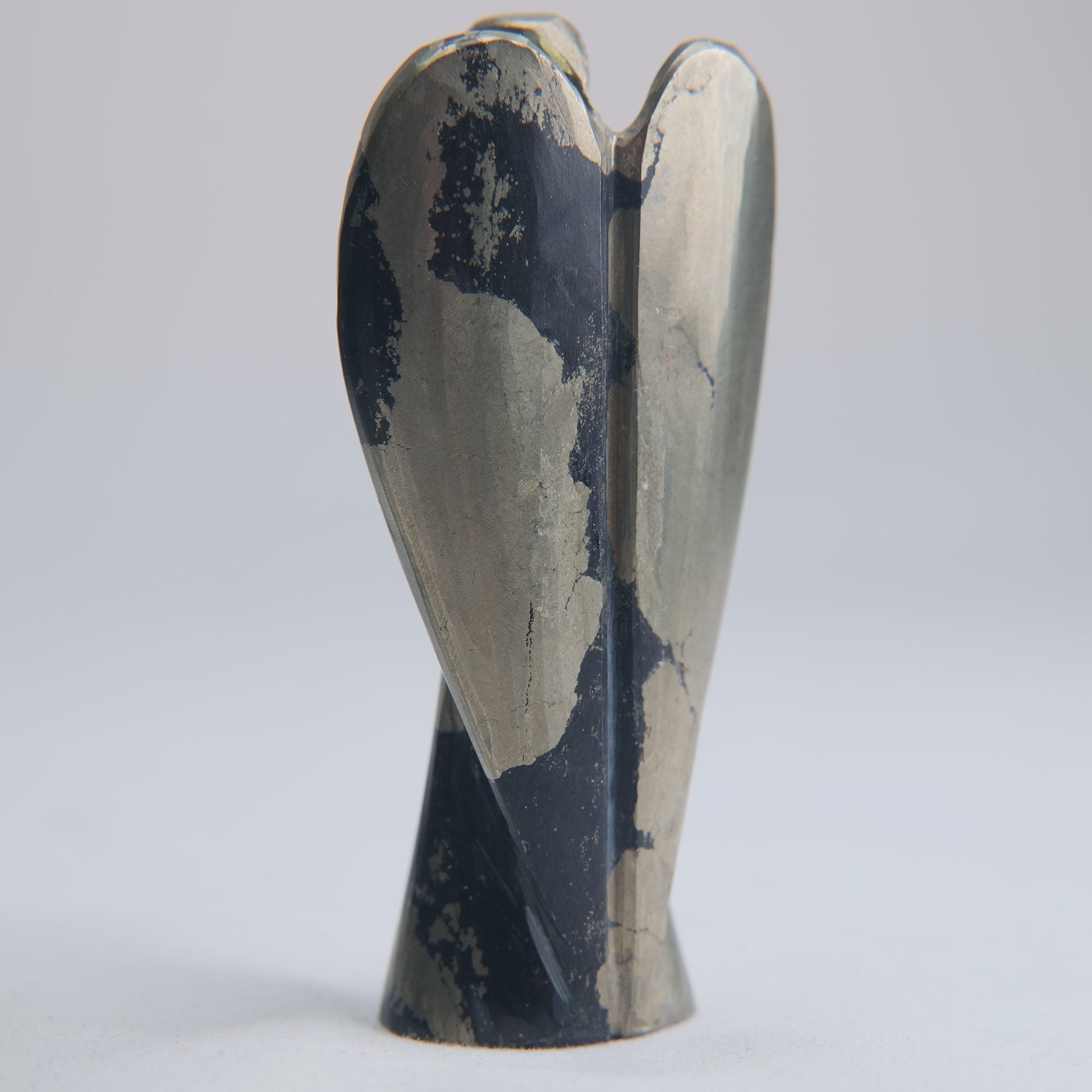 Natural Pyrite Angel Carving 161g 80mm - Luna Panther