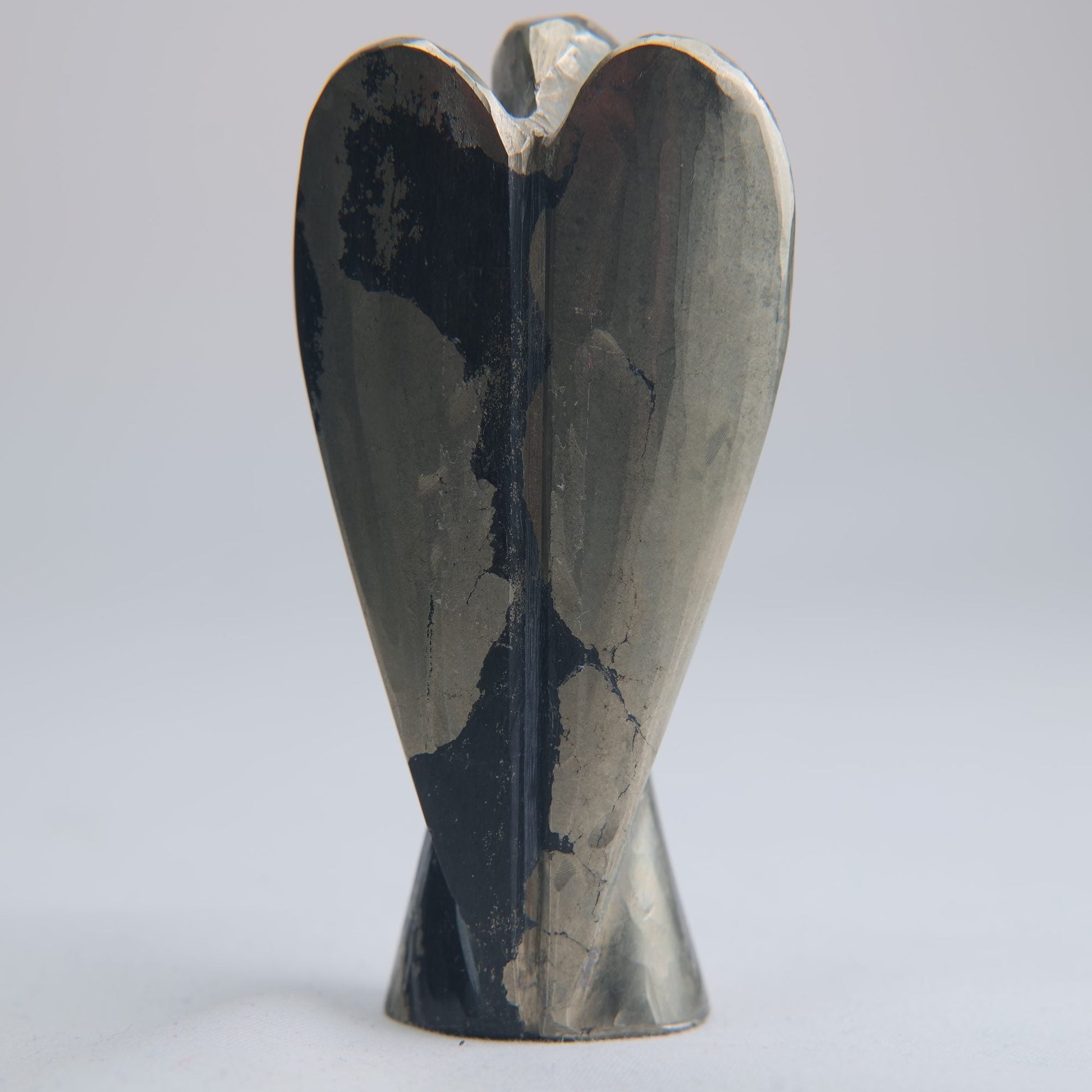 Natural Pyrite Angel Carving 161g 80mm - Luna Panther