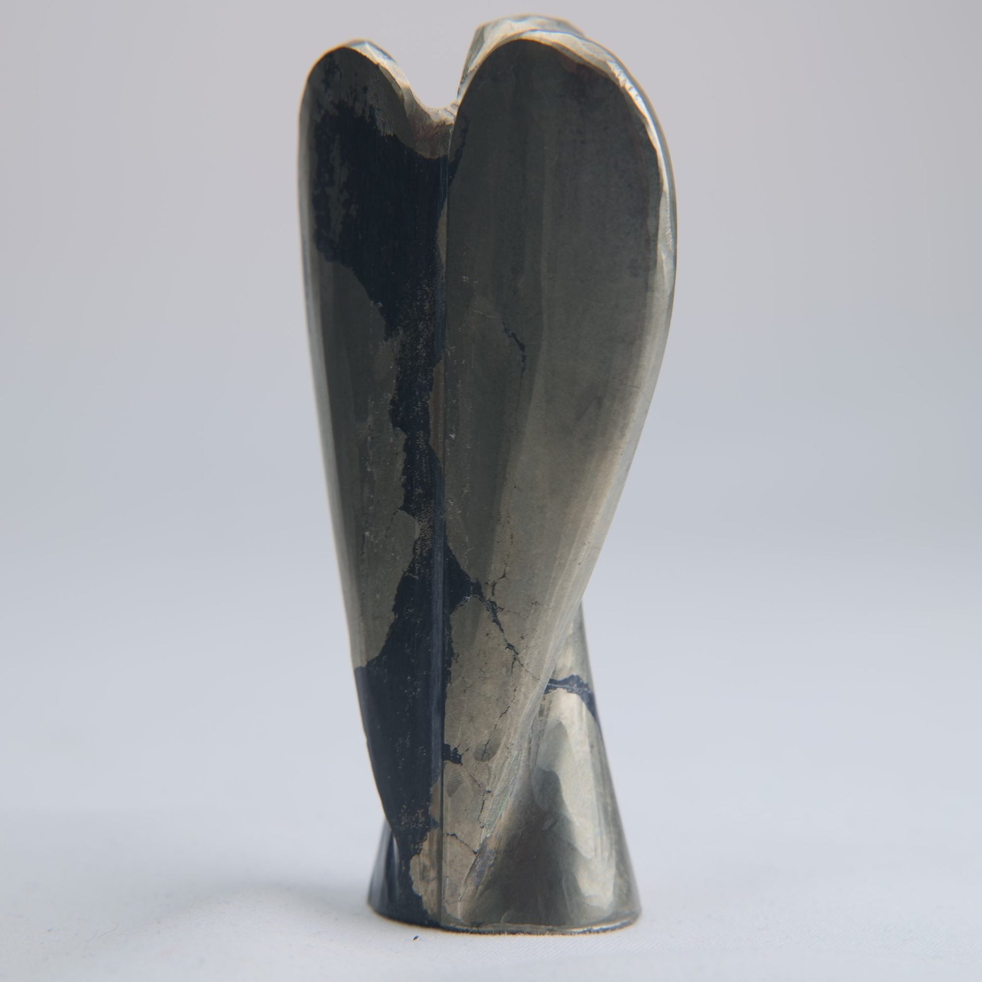 Natural Pyrite Angel Carving 161g 80mm - Luna Panther