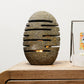 Natural Riverstone Candle Holder - Standing Stone Cut (10x13x22cm) - Luna Panther