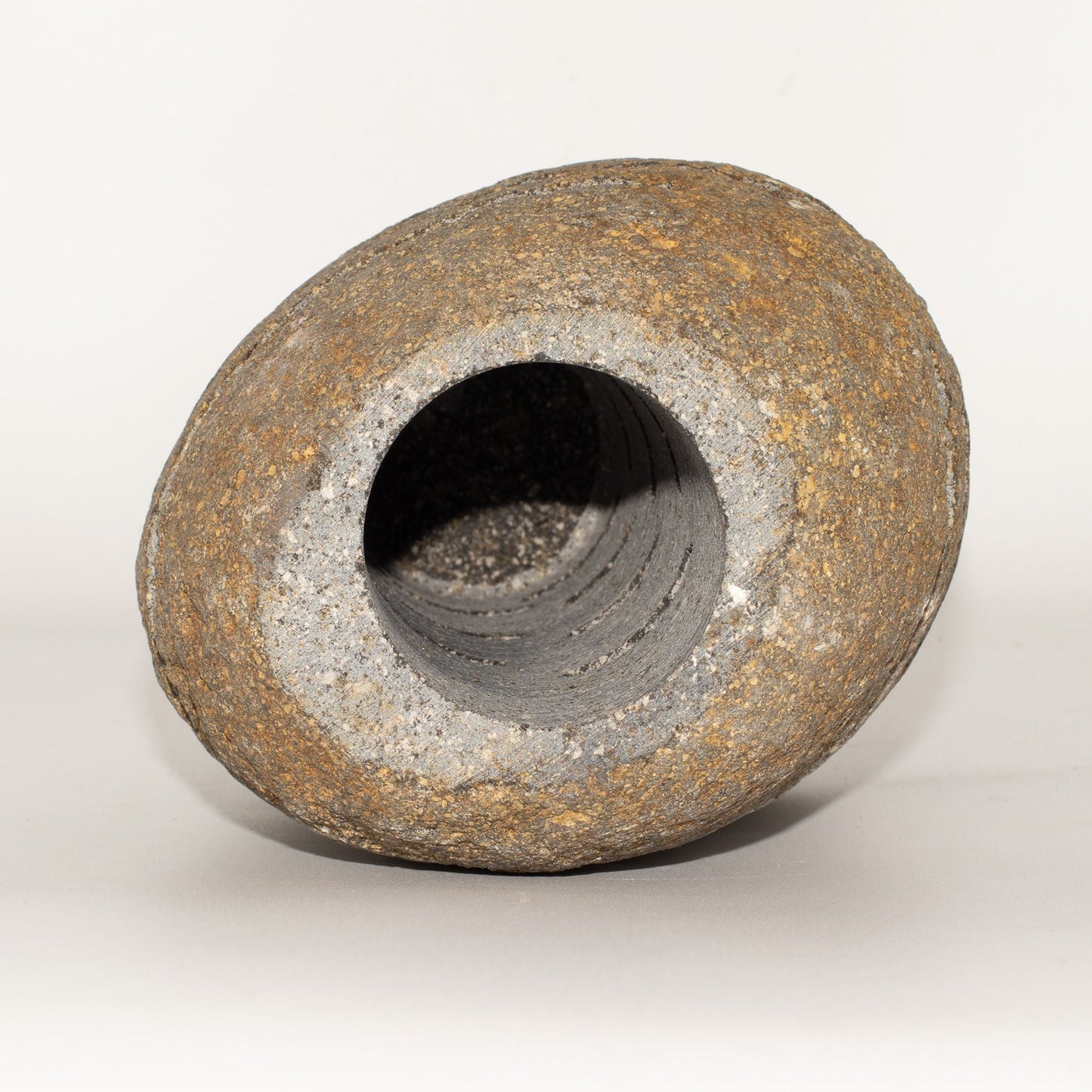 Natural Riverstone Candle Holder - Standing Stone Cut (10x13x22cm) - Luna Panther