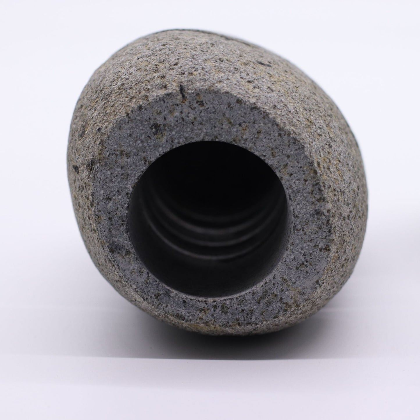 Natural Riverstone Candle Holder - Standing Stone Cut - Luna Panther