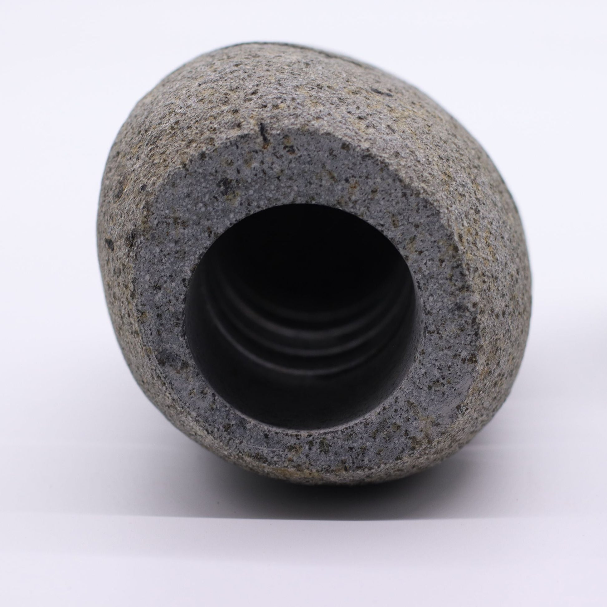 Natural Riverstone Candle Holder - Standing Stone Cut - Luna Panther
