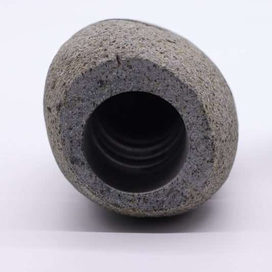 Natural Riverstone Candle Holder - Standing Stone Cut - Luna Panther alternate view