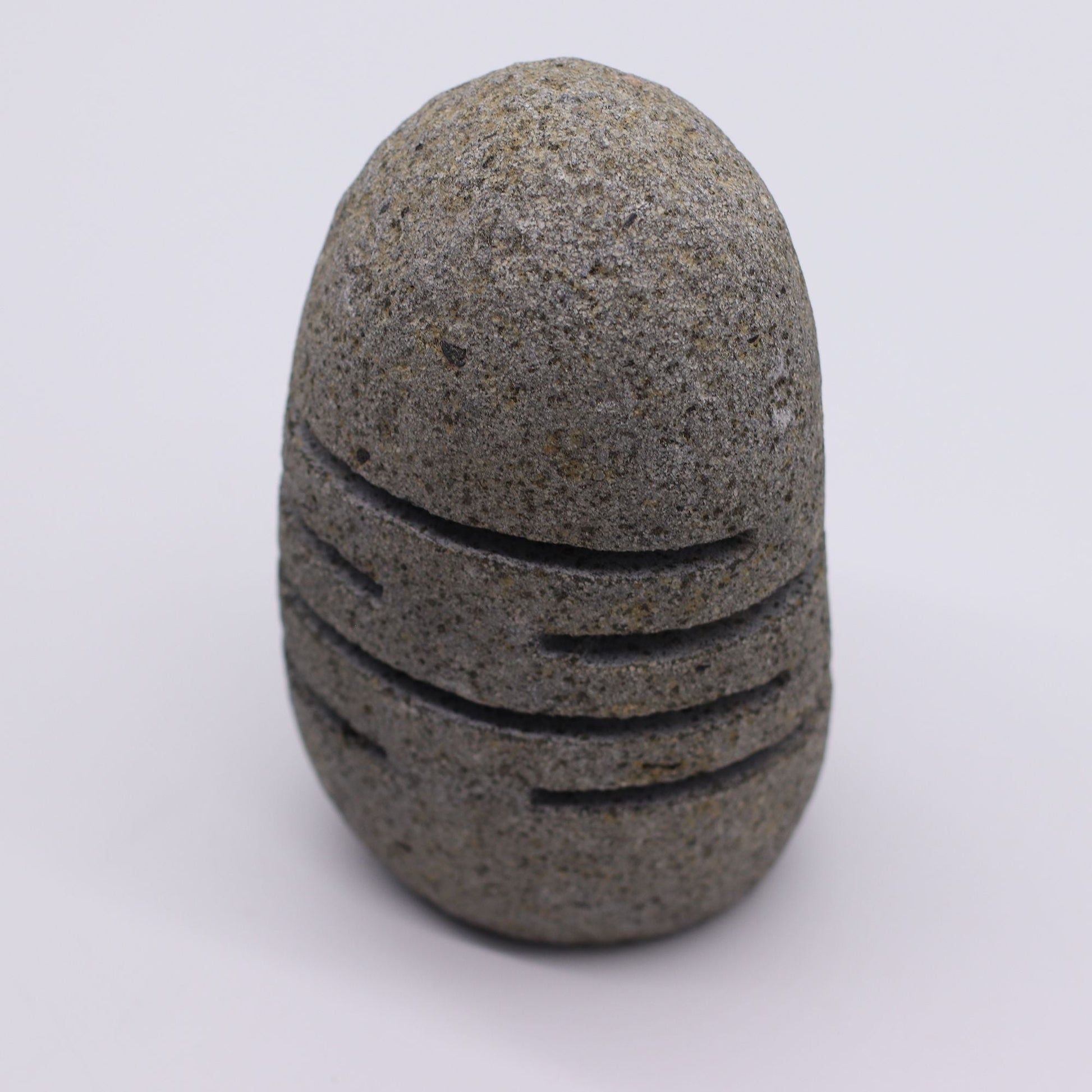 Natural Riverstone Candle Holder - Standing Stone Cut - Luna Panther