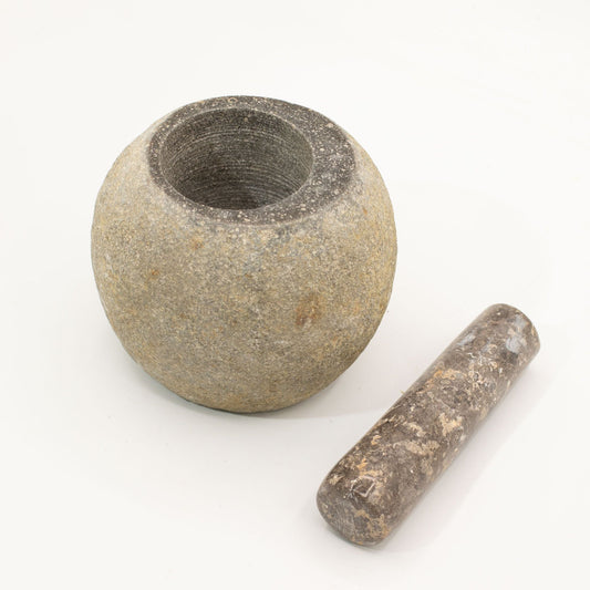 Natural Riverstone Decorative Pestle & Mortar - Large (approx. 15x12cm) - Luna Panther alternate view