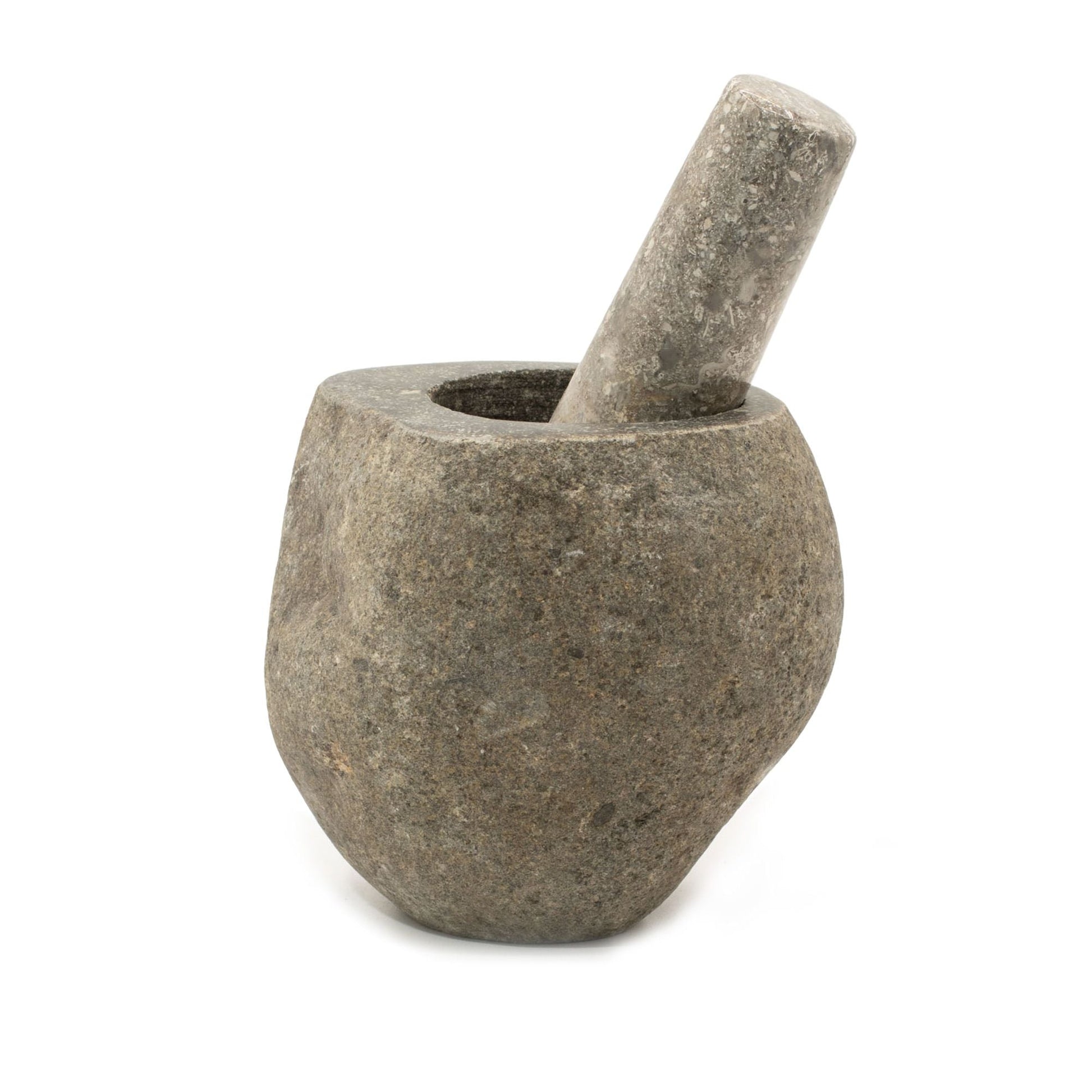 Natural Riverstone Decorative Pestle & Mortar - Medium (approx. 12x8cm) - Luna Panther