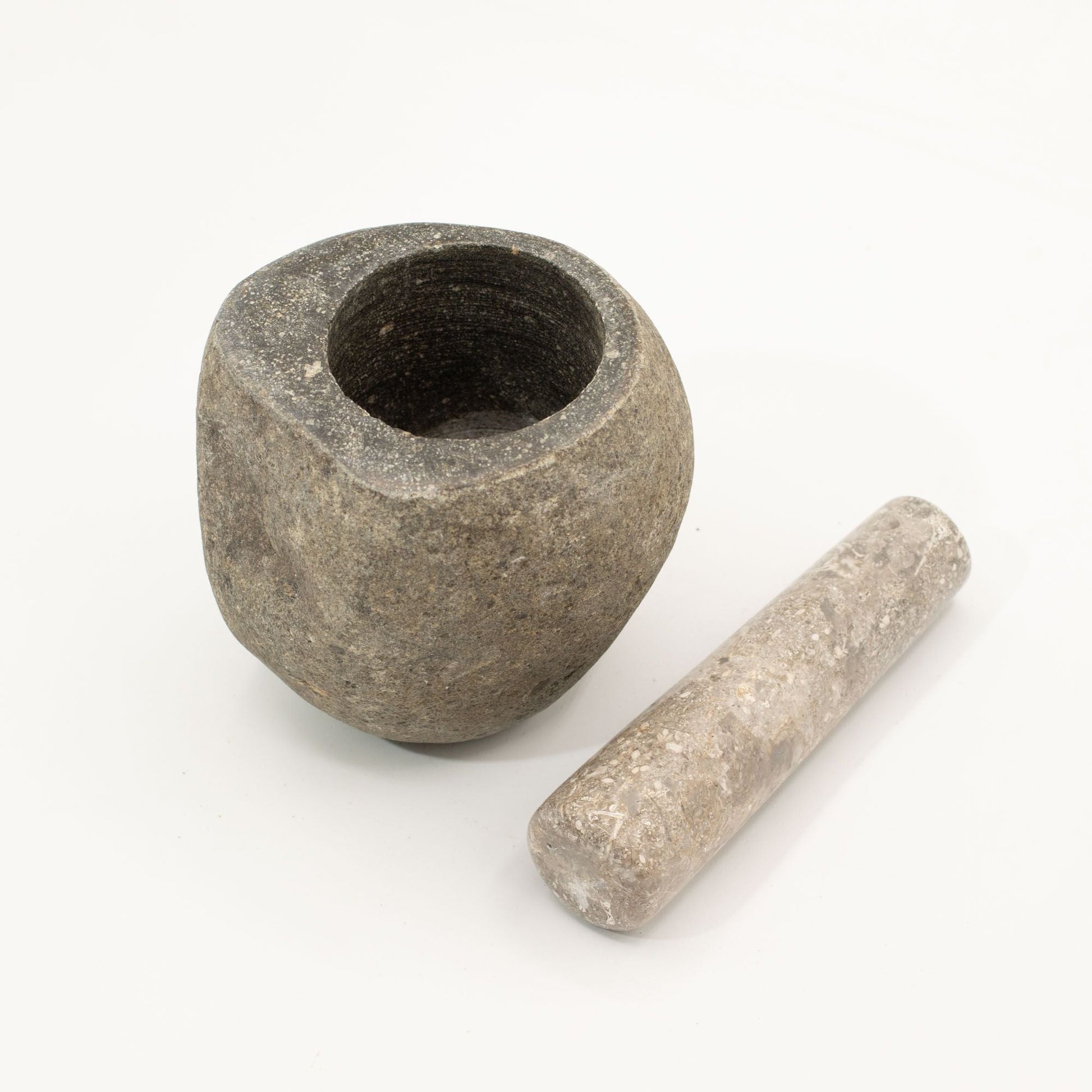 Natural Riverstone Decorative Pestle & Mortar - Medium (approx. 12x8cm) - Luna Panther