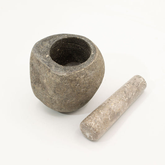 Natural Riverstone Decorative Pestle & Mortar - Medium (approx. 12x8cm) - Luna Panther