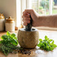 Natural Riverstone Decorative Pestle & Mortar - Small (approx. 9x7cm) - Luna Panther