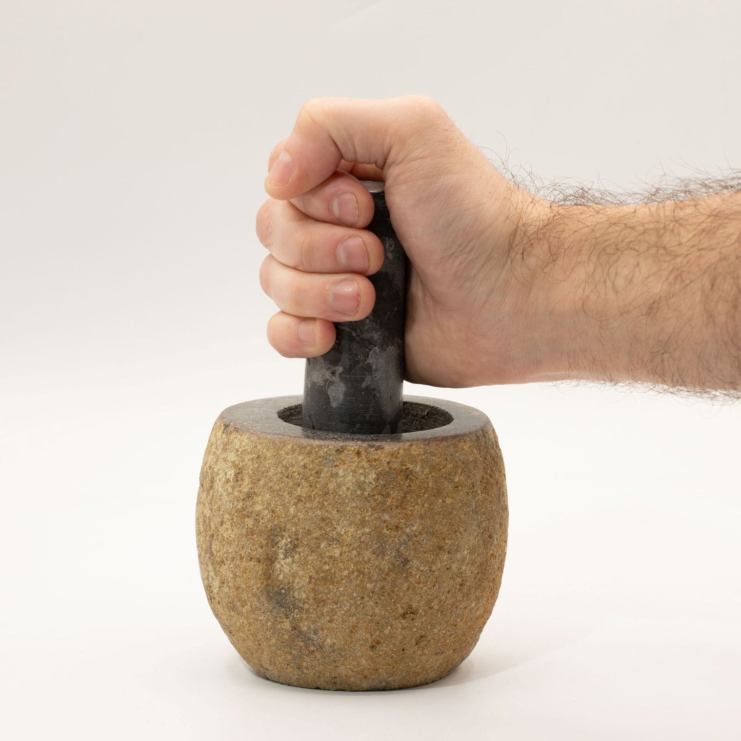 Natural Riverstone Decorative Pestle & Mortar - Small (approx. 9x7cm) - Luna Panther