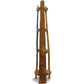 Natural Teak Corner Unit – 4 Shelves, 135 cm High — product, image 4 of 4.