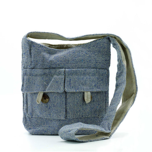 Polished Natural Tones Two Pocket Bags - Comp Denim - Medium featuring natural patterning and unique variations - Luna Panther