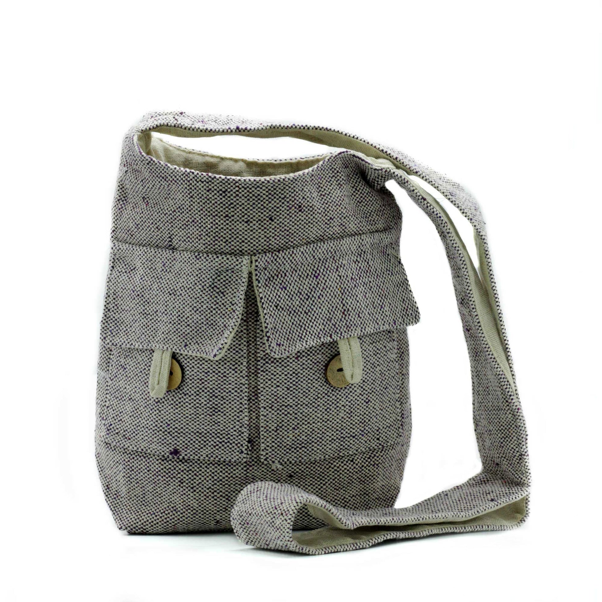 Polished Natural Tones Two Pocket Bags - Soft Lavender - Medium featuring natural patterning and unique variations - Luna Panther