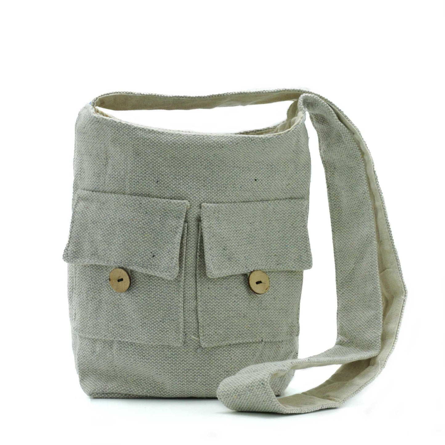 Polished Natural Tones Two Pocket Bags - Stone - Medium featuring natural patterning and unique variations - Luna Panther