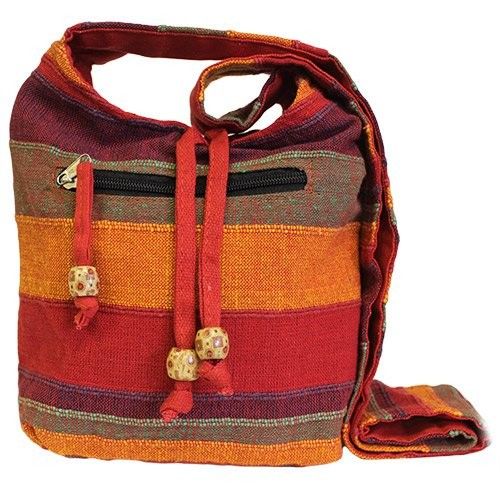 Polished Nepal Sling Bag - Sunset Reds featuring natural patterning and unique variations - Luna Panther