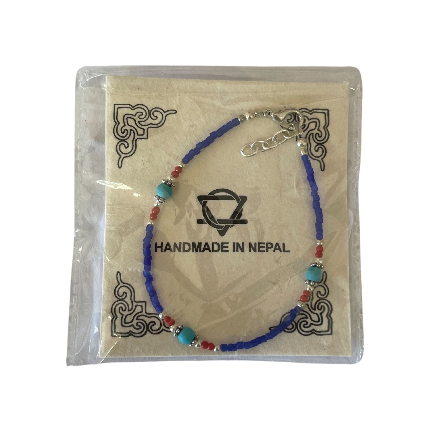 Nepalese Extra Fine Gem Bracelet - Blue Onyx - Luna Panther
