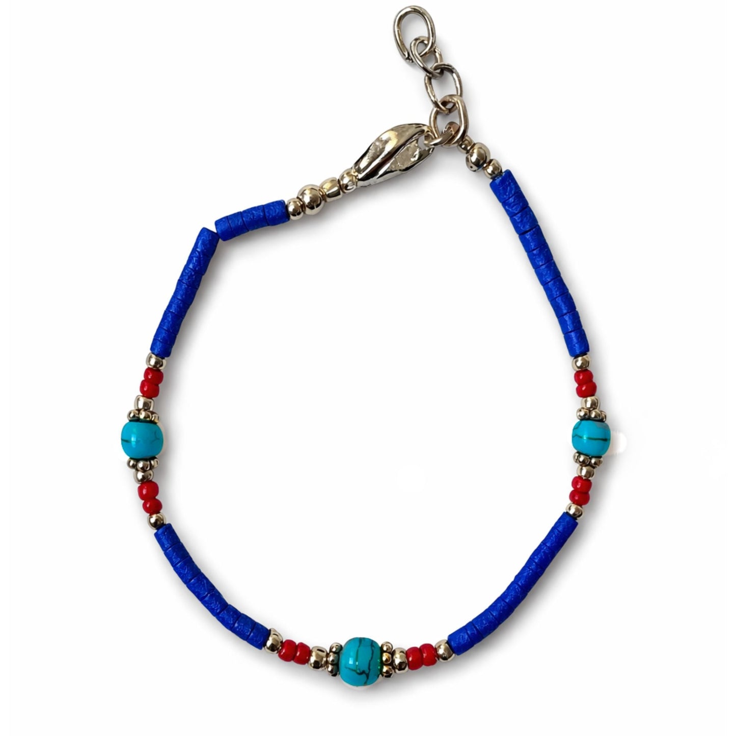 Nepalese Extra Fine Gem Bracelet - Blue Onyx - Luna Panther
