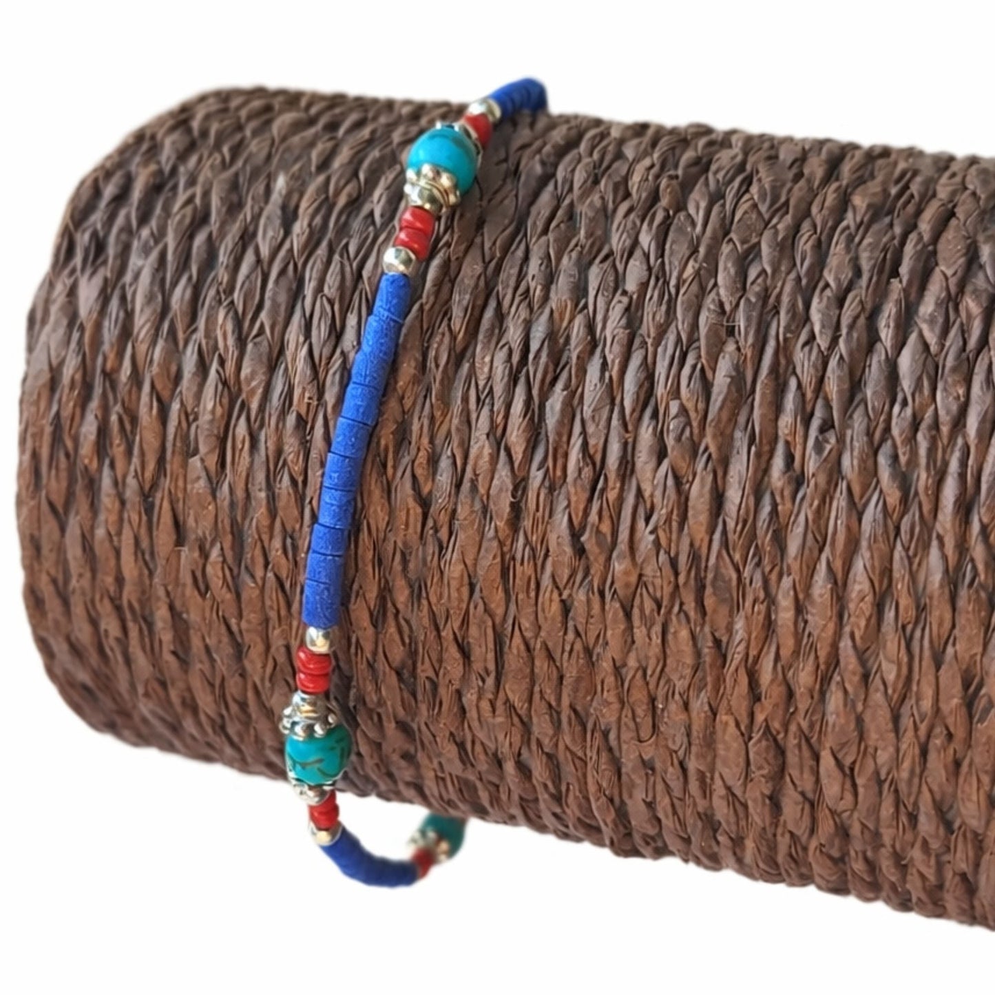 Nepalese Extra Fine Gem Bracelet - Blue Onyx - Luna Panther