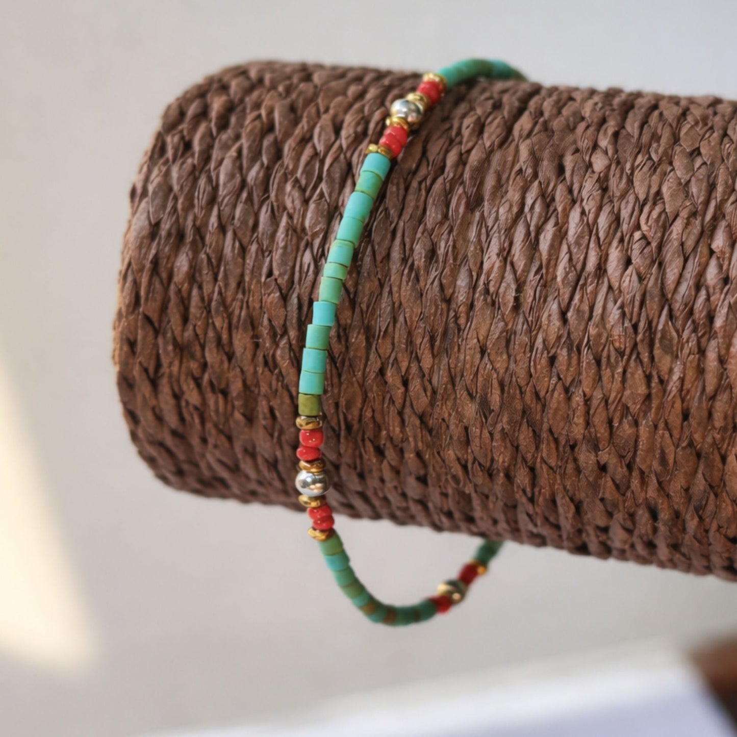 Nepalese Extra Fine Gem Bracelet - Turquoise Beads - Luna Panther