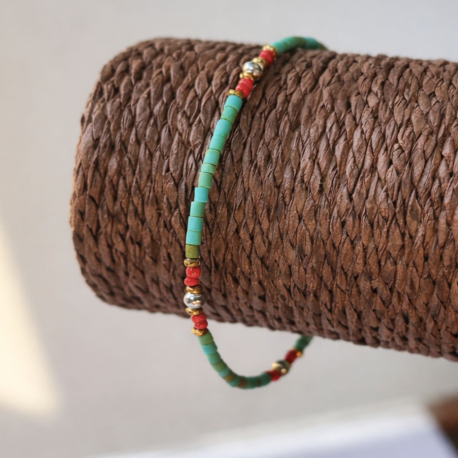Nepalese Extra Fine Gem Bracelet - Turquoise Beads - Luna Panther