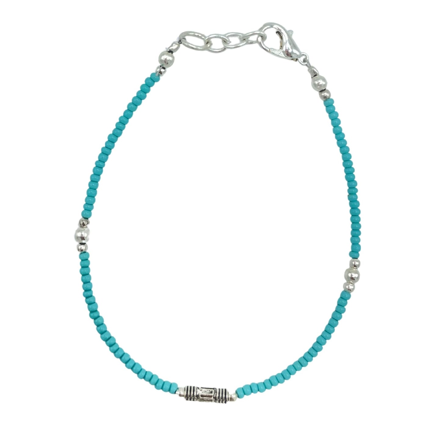 Nepalese Extra Fine Gem Bracelet - Turquoise & Teardrop - Luna Panther