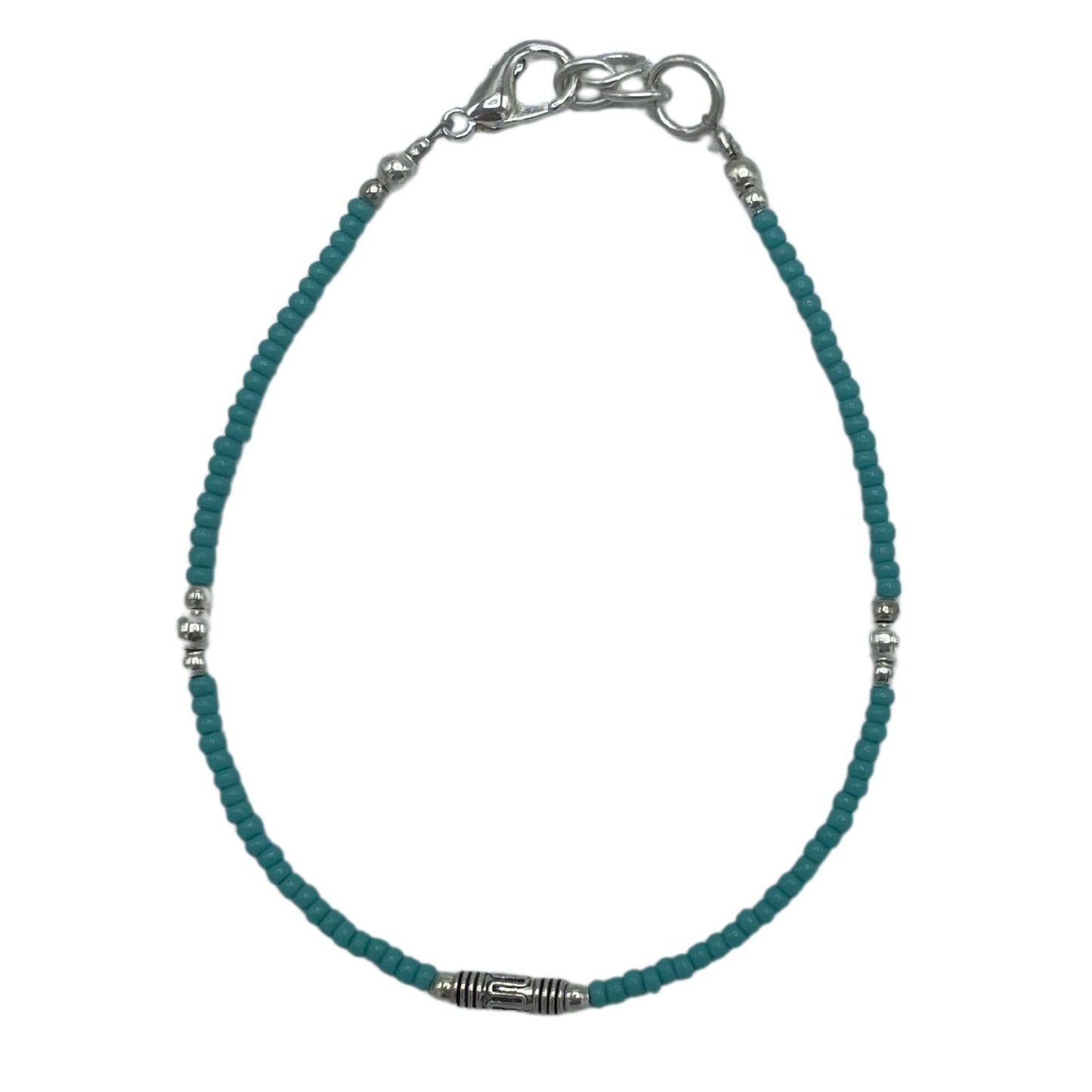 Nepalese Extra Fine Gem Bracelet - Turquoise & Teardrop - Luna Panther