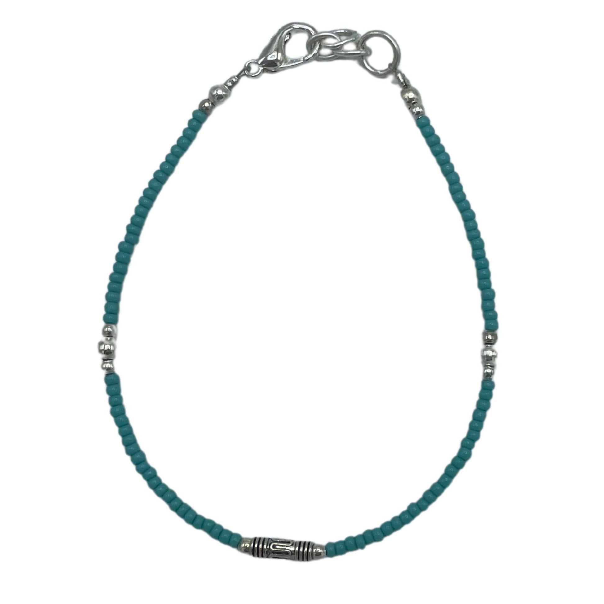 Nepalese Extra Fine Gem Bracelet - Turquoise & Teardrop - Luna Panther