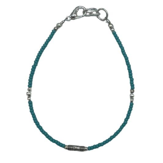 Nepalese Extra Fine Gem Bracelet - Turquoise & Teardrop - Luna Panther