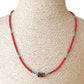 Nepalese Extra Fine Gem Necklace - Coral Tribal Bead - Luna Panther