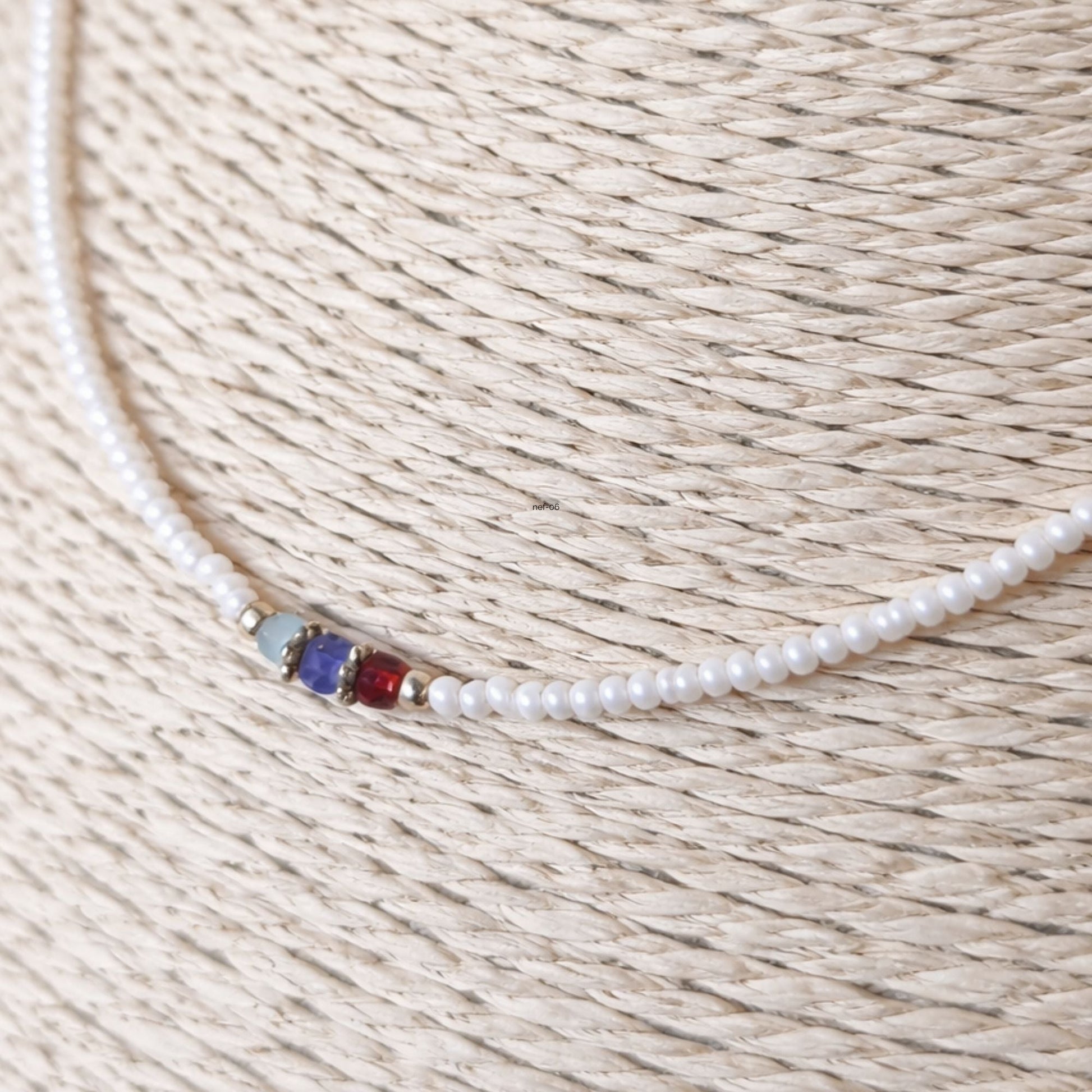 Nepalese Extra Fine Gem Necklace - Pearl & Cut Beads - Luna Panther