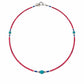 Nepalese Extra Fine Gem Necklace - Pink Coral & Turquoise Beads - Luna Panther