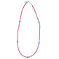 Nepalese Extra Fine Gem Necklace - Pink Coral & Turquoise Beads - Luna Panther