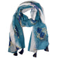 Nomad Sari Aqua Fish Scarf - Sea Blue (180x50cm) - Luna Panther