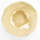 Nomad Sari Floppy Straw Sun Hat - Beige & Blue Flowers - Luna Panther