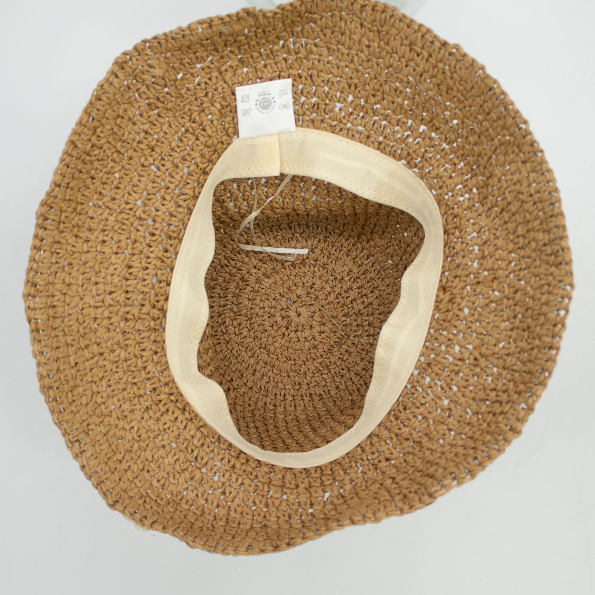 Nomad Sari Floppy Straw Sun Hat - Coffee & Daisies - Luna Panther