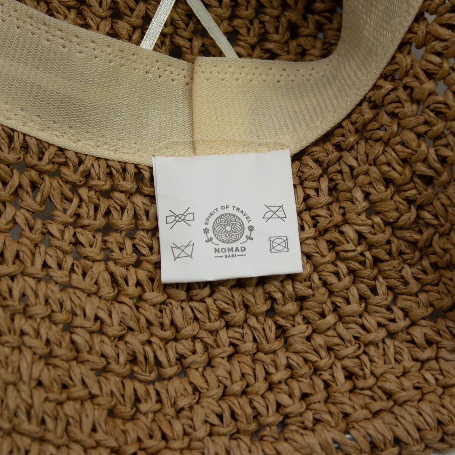 Nomad Sari Floppy Straw Sun Hat - Coffee & Daisies - Luna Panther
