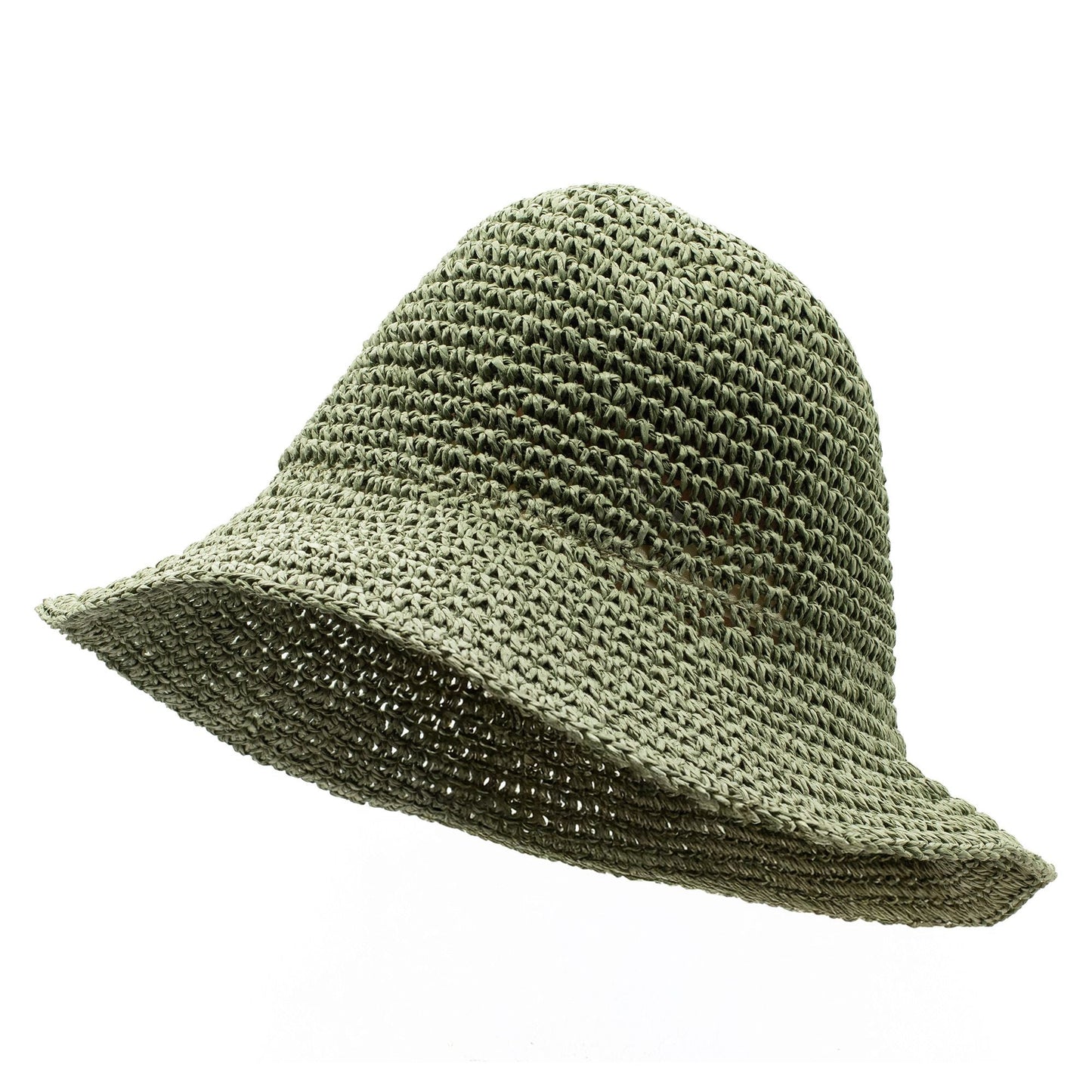 Nomad Sari Floppy Straw Sun Hat - Moss Green - Luna Panther