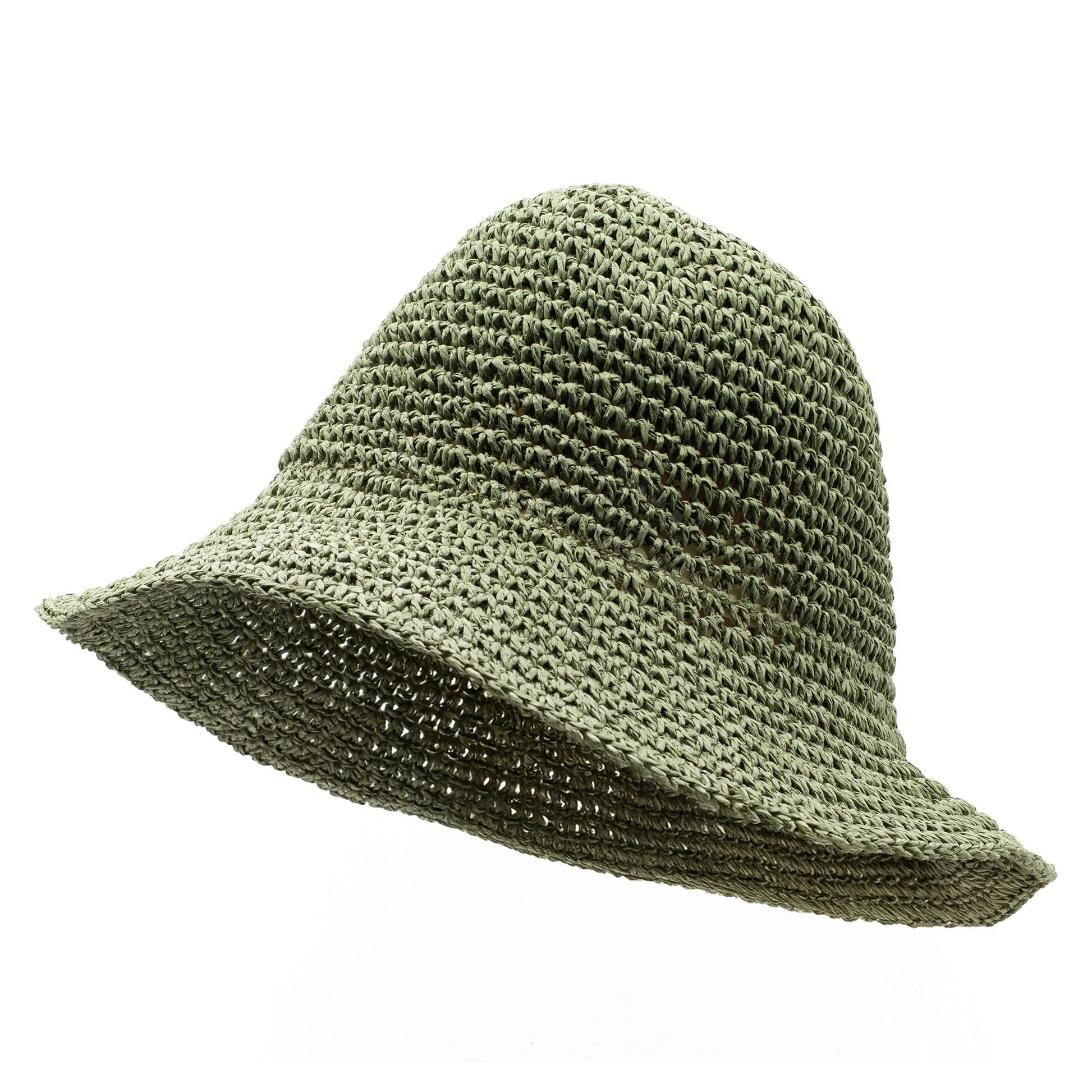 Nomad Sari Floppy Straw Sun Hat - Moss Green - Luna Panther