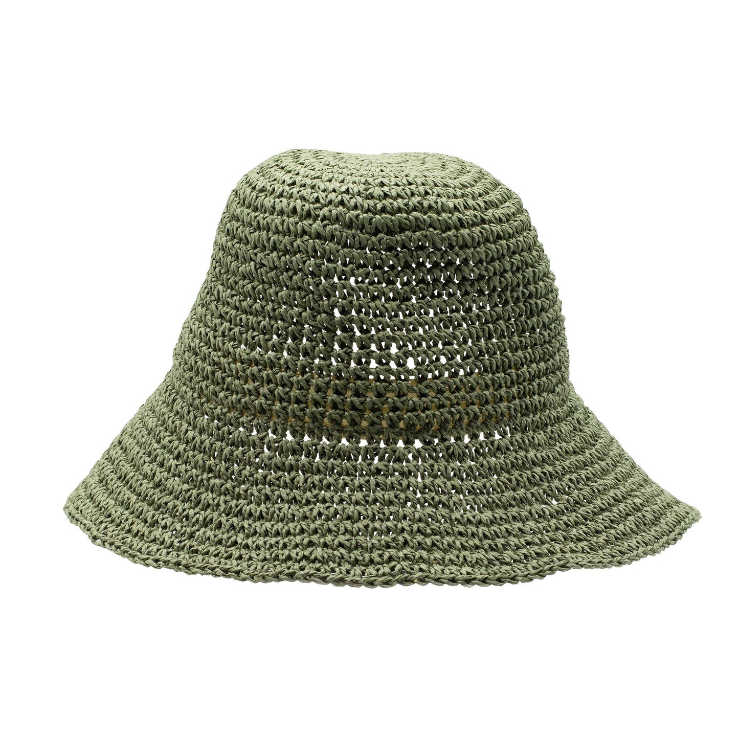 Nomad Sari Floppy Straw Sun Hat - Moss Green - Luna Panther