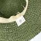Nomad Sari Floppy Straw Sun Hat - Moss Green - Luna Panther