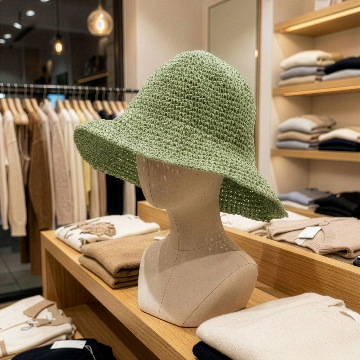 Nomad Sari Floppy Straw Sun Hat - Moss Green - Luna Panther