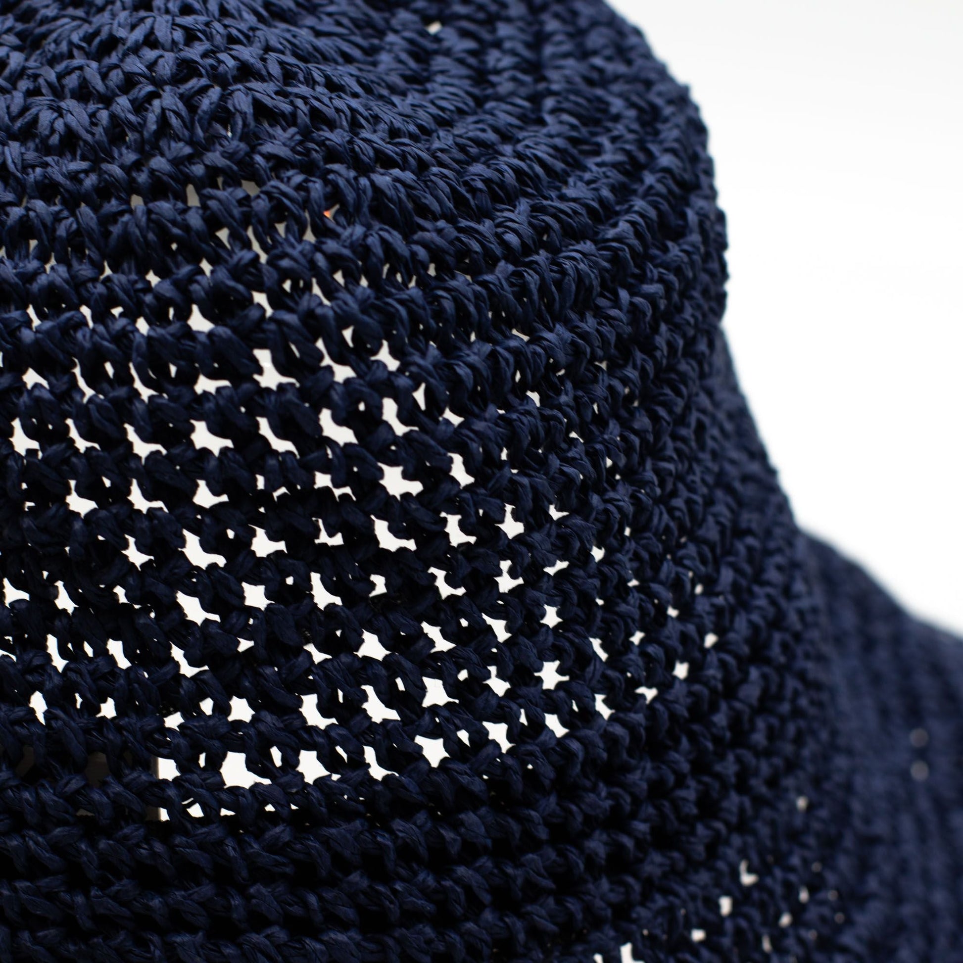 Nomad Sari Floppy Straw Sun Hat - Navy Blue - Luna Panther