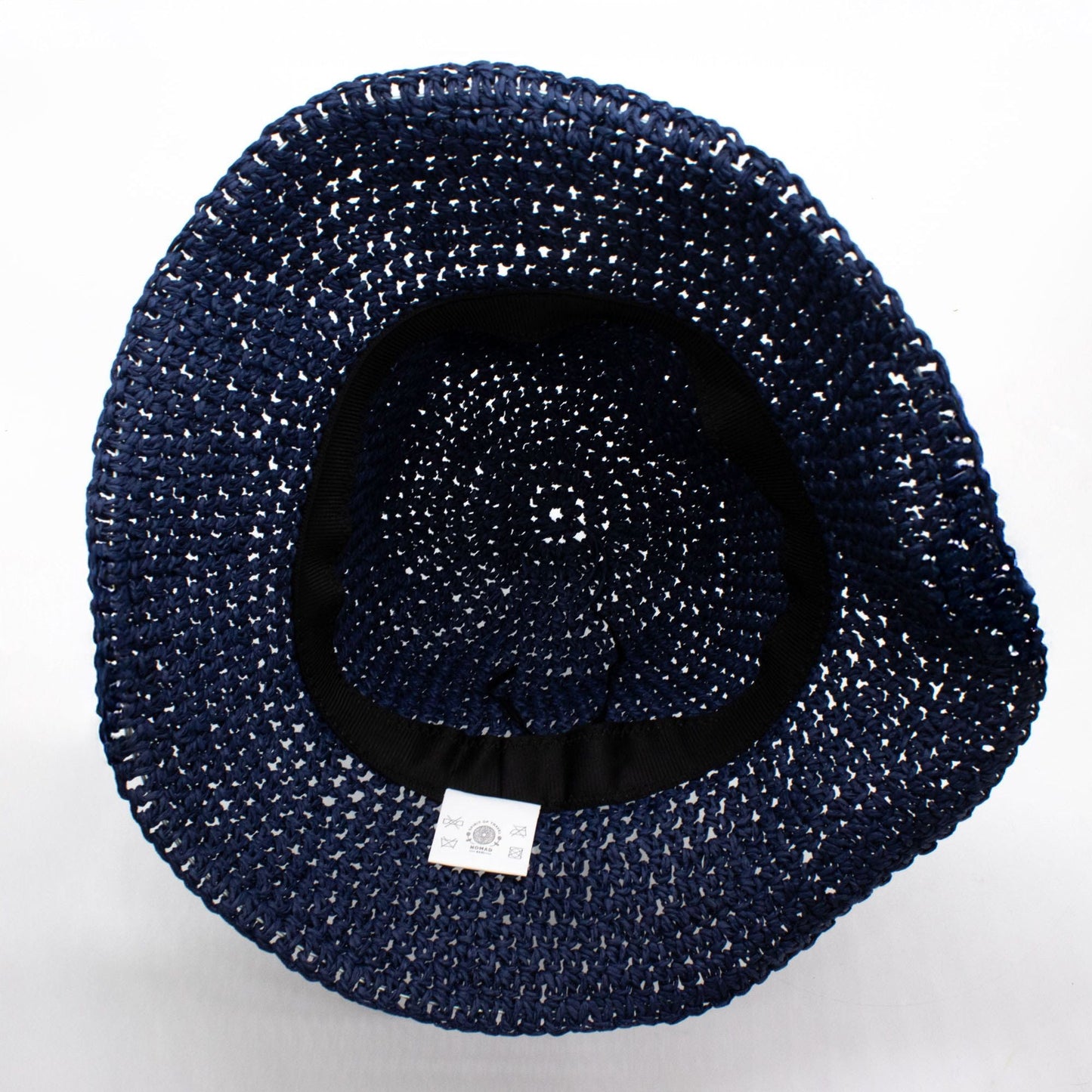 Nomad Sari Floppy Straw Sun Hat - Navy Blue - Luna Panther